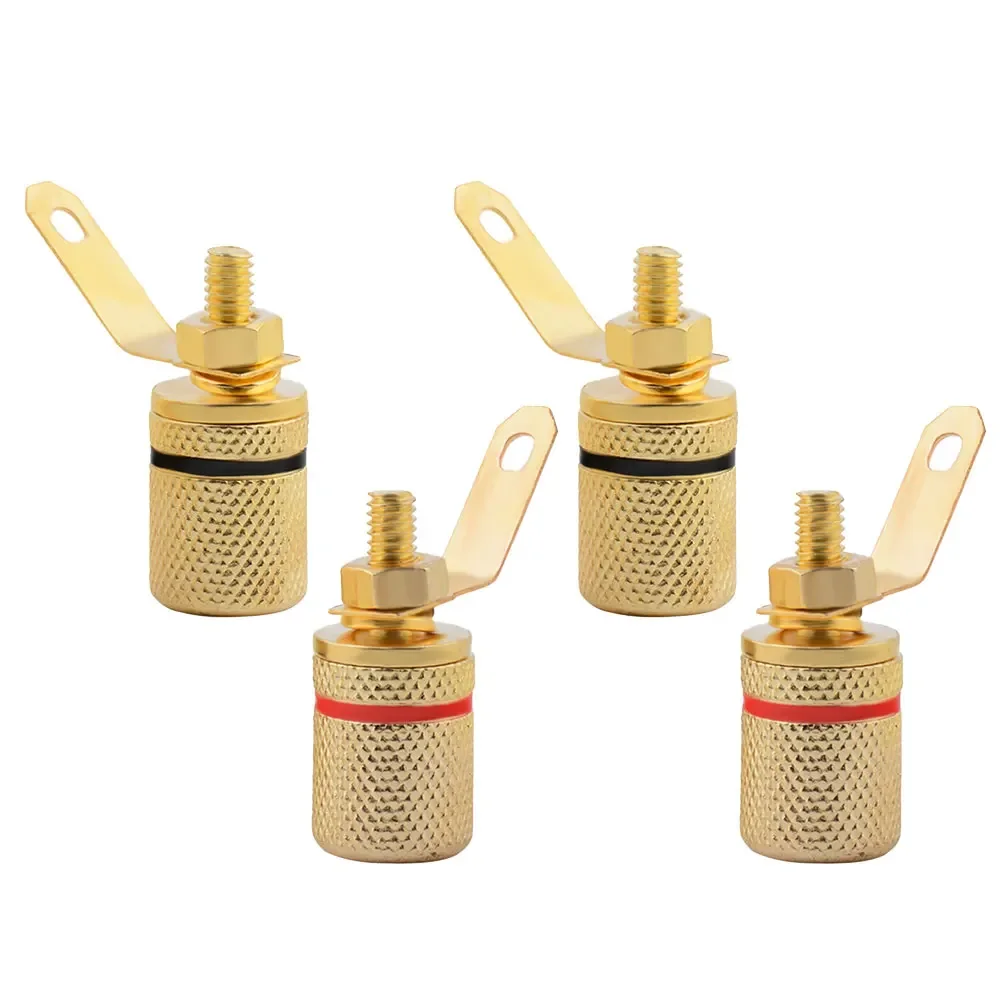 مرحبا نهاية ملزمة آخر موصل الصوت مطلية بالذهب مكبر للصوت كابل مكبر الصوت محطة الموز التوصيل جاك لقطر 4 مللي متر قابس الموز