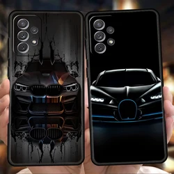 Cool Sports Black Car Phone Case for Samsung Galaxy A15 A14 A25 A54 A34 A51 A71 A72 A73 A32 A52 A52S A21S A31 A41 5G Soft Shell