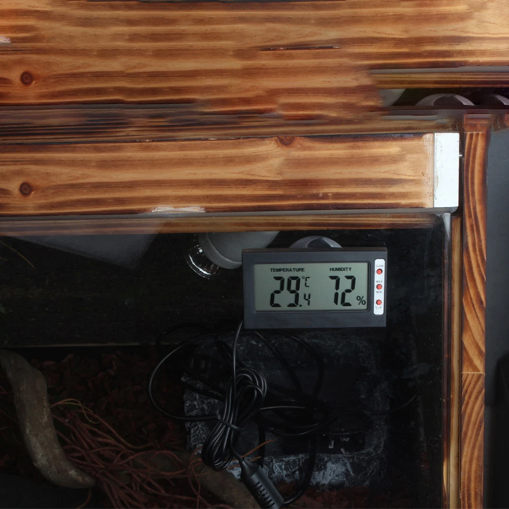 

Lcd Digital For Reptiles Large Display Indoor Outdoor Temperature Humidity Monitor Pet Lizard Snake Turtle Accessory Reptile