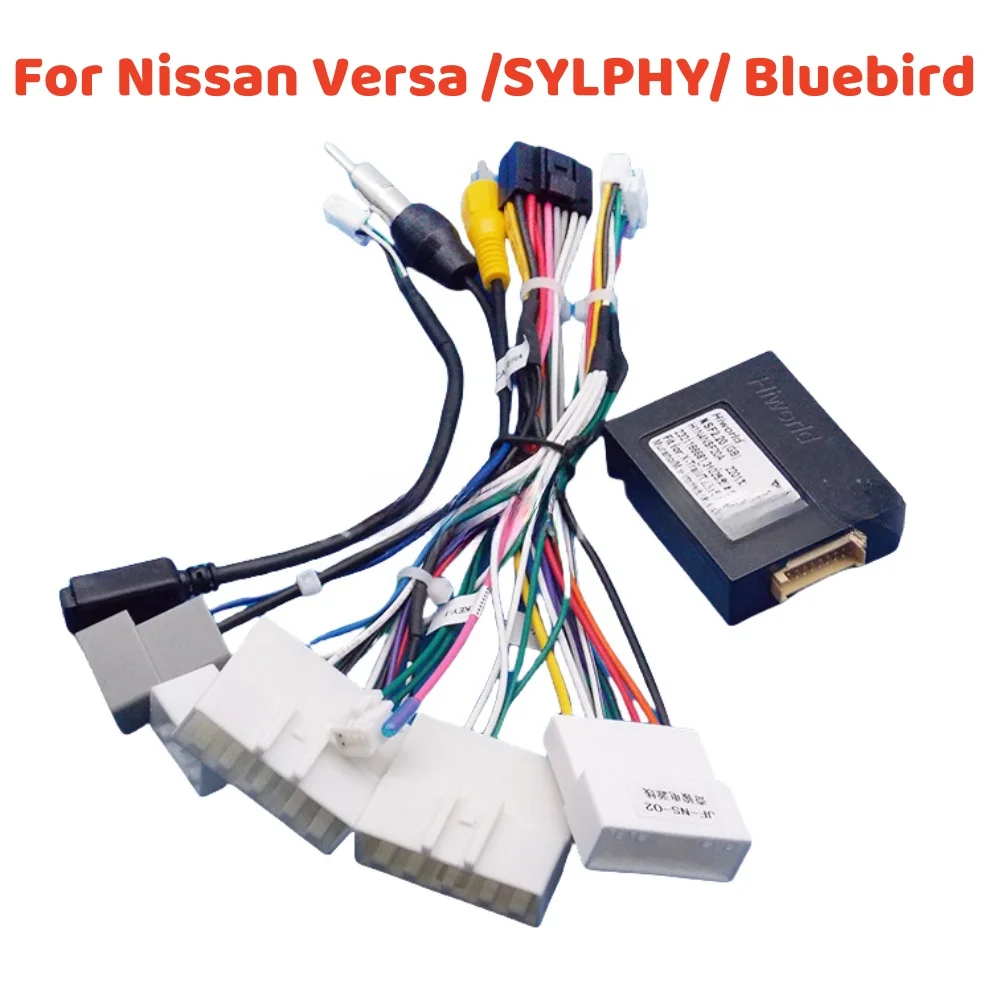 

For Nissan Versa /X-Trail/Qashqai/SYLPHY/ Terra/Bluebird Kicks/Tiida/Geniss /Livina 2 Din GPS Radio Power Cable With Canbus Box