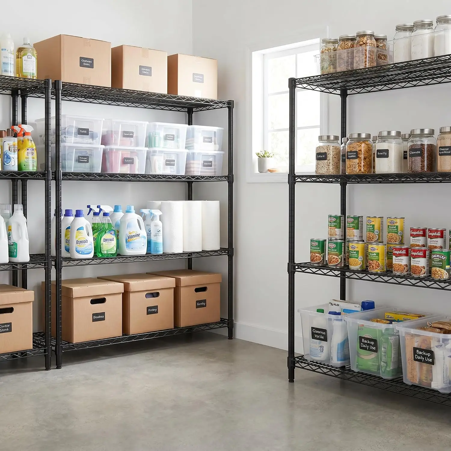 4-Tier Adjustable Storage Shelving Unit, Customized