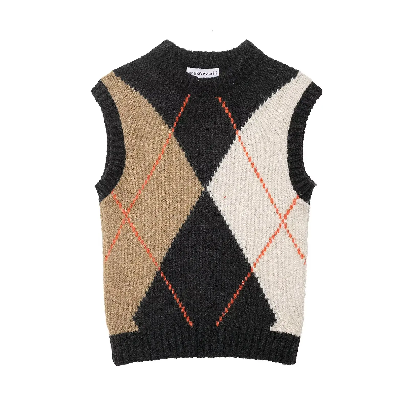 

2025 Fall New Arrivals Women's Sweet & Chic Knit Vest with Diamond Quilting in a Relaxed Style