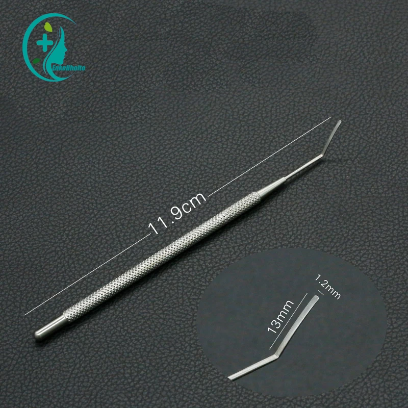 Couteau à déchiqueter à tête unique en acier inoxydable pour touristes, récupération d'iris, Cristal du titane affleurant, 0.8mm, 1.2mm