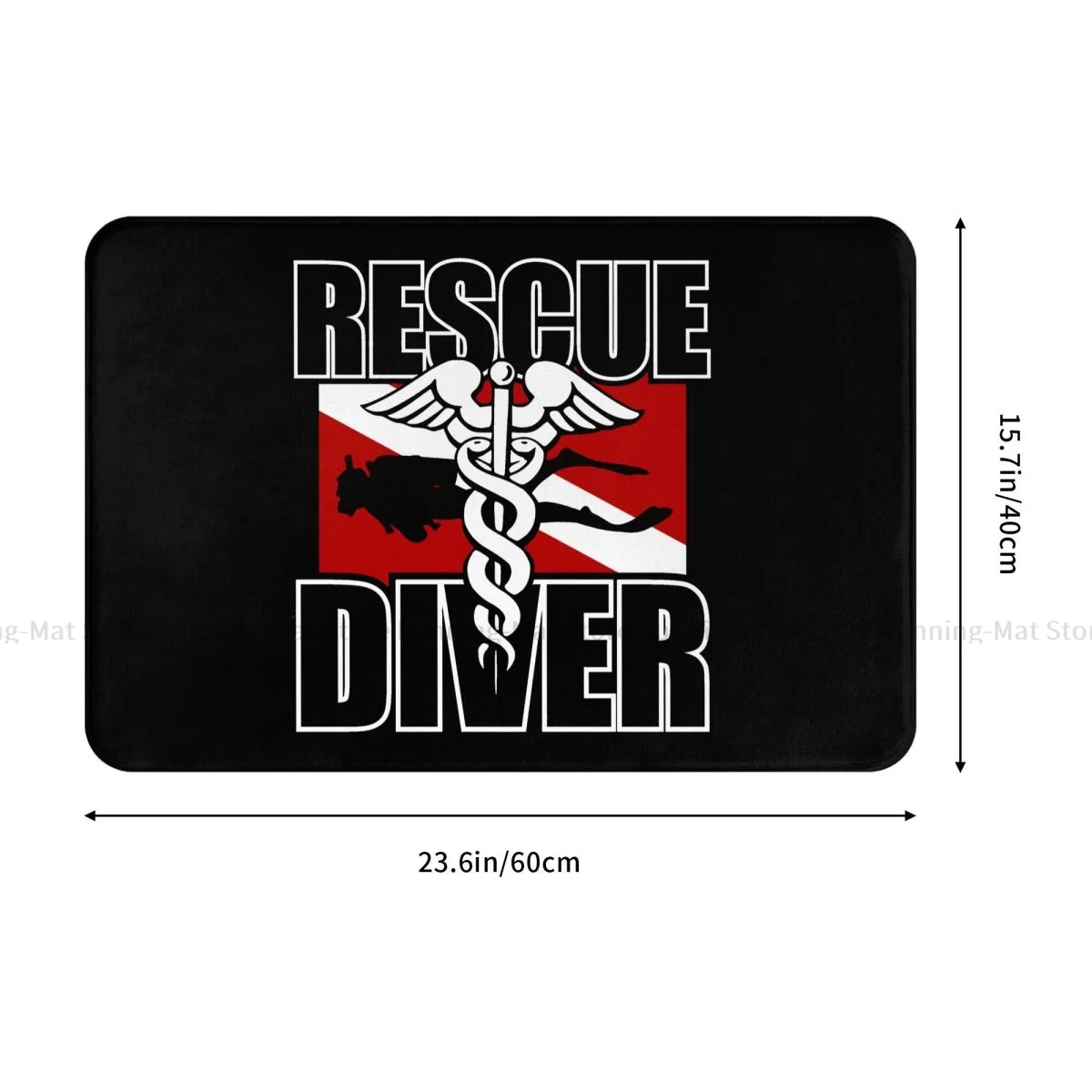 Dive Scuba Diving Bathroom Non-Slip Carpet Rescue Diver Bedroom Mat Entrance Door Doormat Home Decor Rug