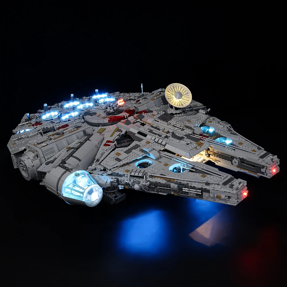 Led Lighting Kit For 75192 And 05132 Falcon Millennium DIY Toys Set Not Included Building Blocks Led Acrylic Nameplate