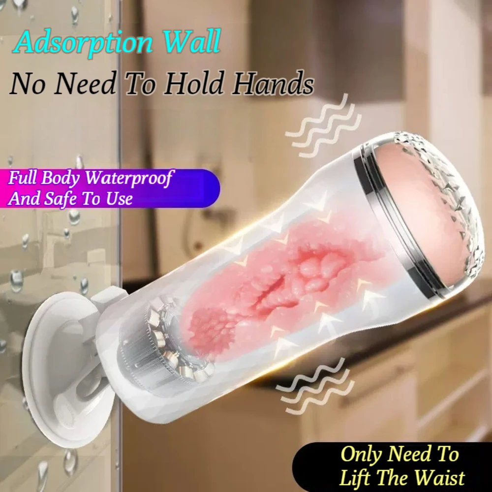 Male Masturbator With Suction Cup Adult Sex Toys Realistic Pocket Vagina Pussy Man Masturbation Stroker Sexual Masturbator Cup