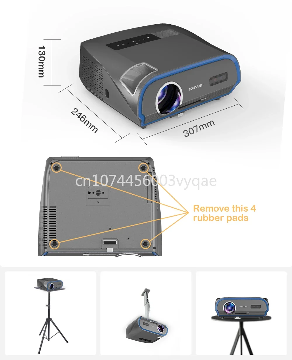 High Quality New Arrival Full HD 1080P 4K 1450ANSI LCD Projector With Android Night Outdoor and Daytime Projector