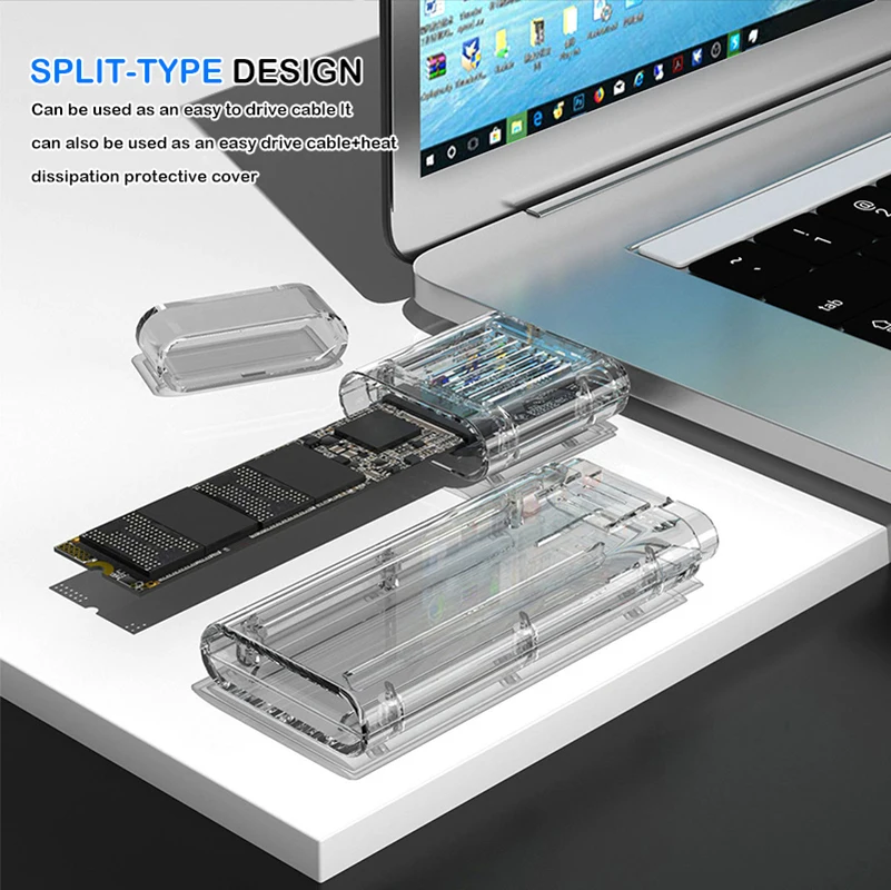 UTHAI Detachable M.2 Nvme SSD Enclosure M.2 To Type-A USB3.2 External Adapter NVME SSD Case Laptop Accessories