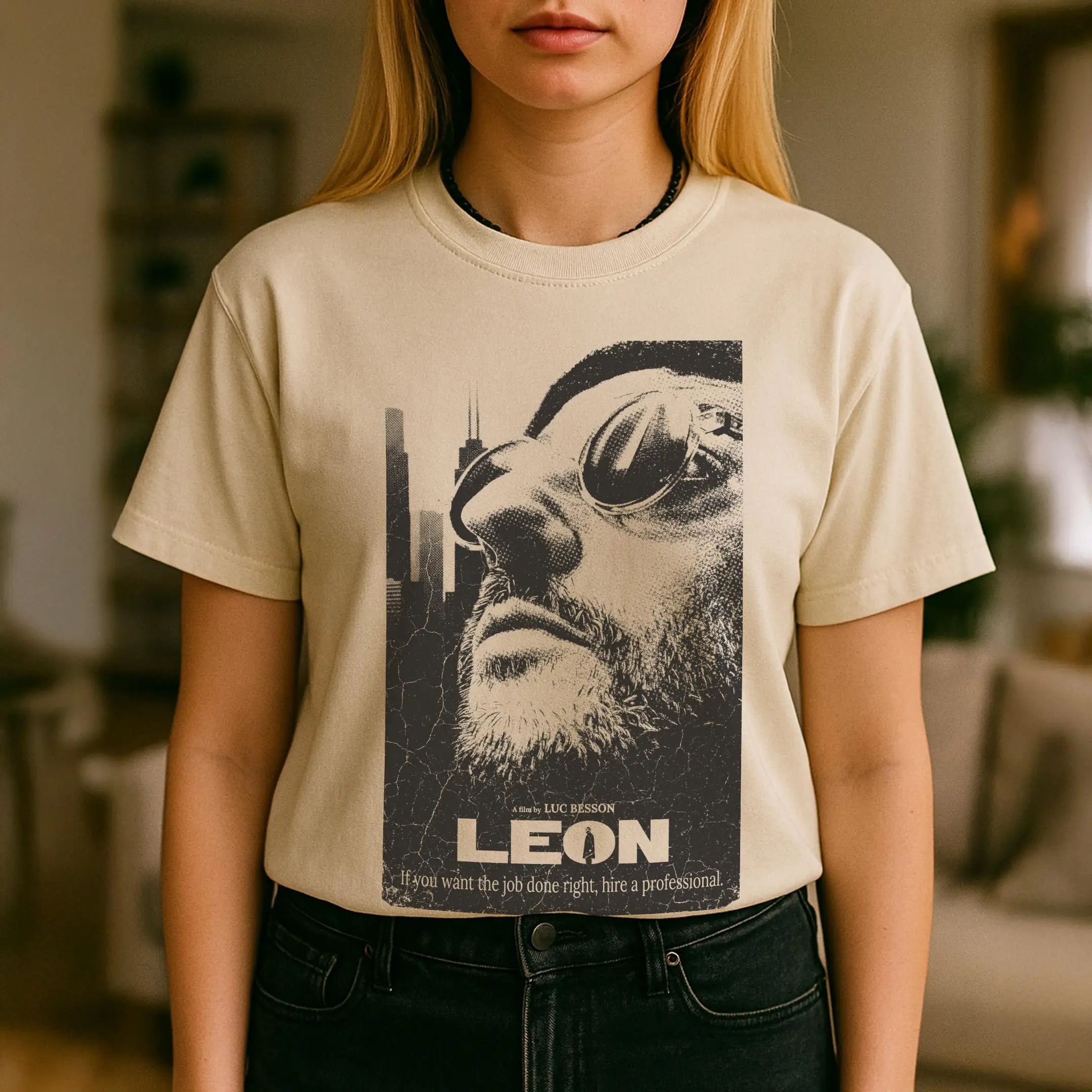 Leon The Professional Movie Printed T-shirt Women and Men Fans Hardcore Top Spring/Summer Loose Short Sleeve Unisex T-shirt