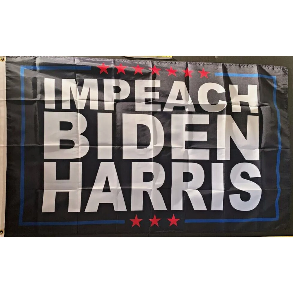 90x150cm Flag of Impeach Biden HARRIS BANNER WITH TWO GROMMETS No Flagpole