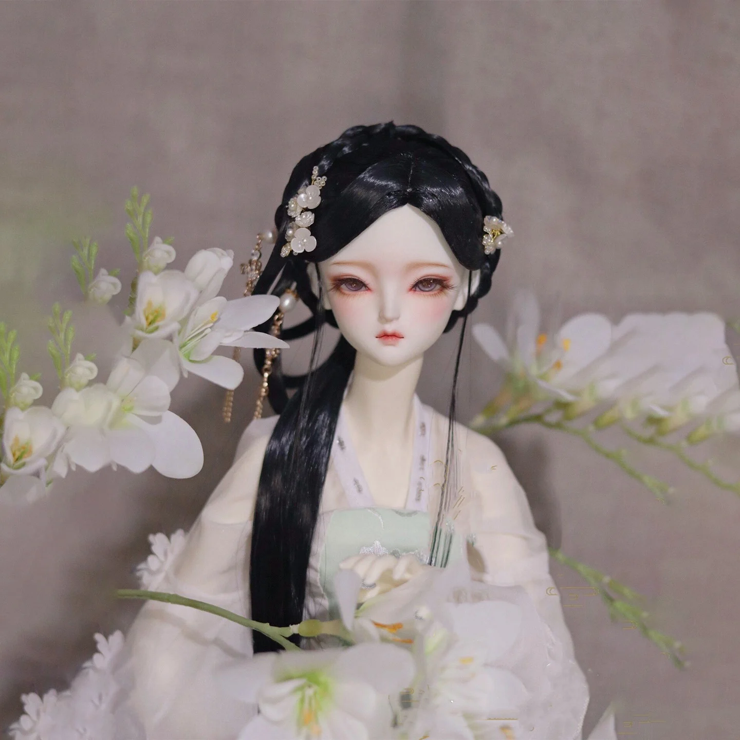 

1/4 1/3 Масштаб BJD Парики Древний Костюм Ханфу Винтаж Длинные Волосы Фея Парик Для SD13 Большая Девушка SSDF Дядя Кукла Аксессуары A1513