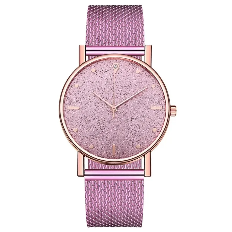 2024 Luxury Rose Gold Stainless Steel Watches for Women Casual Round Rhinestone Quartz Wristwatches Digital Montre Femme Strass