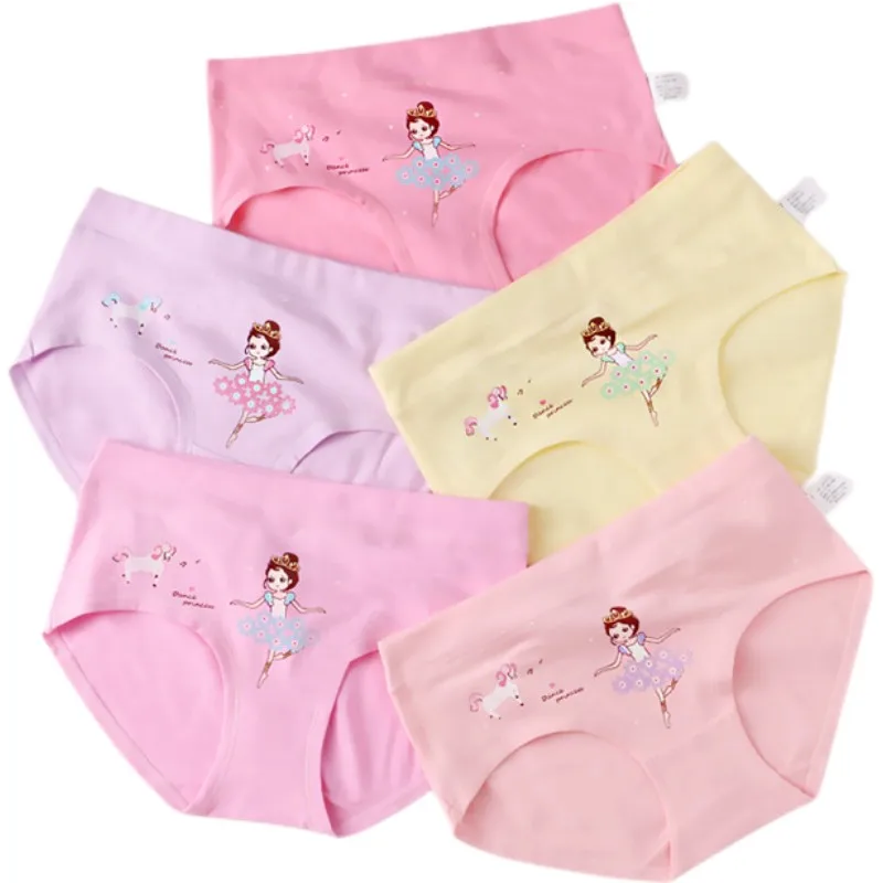 Girl Bright Color Boxers Breathable Underpants Children Cotton Boxer Size 85-165 Healthy Panties Kids Comfortable Soft Briefs