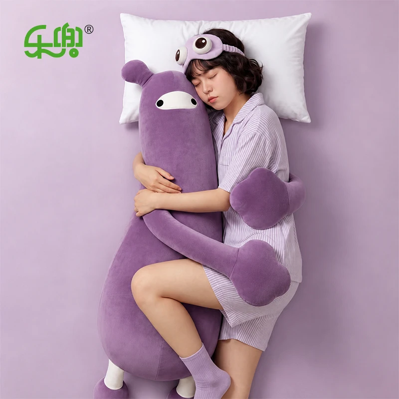 Ledou Sleep Plush Pillow Smart Soothing Long Side Sleeping Leg Pillow With Heating Bluetooth Music For Adult Women Bedroom Gift