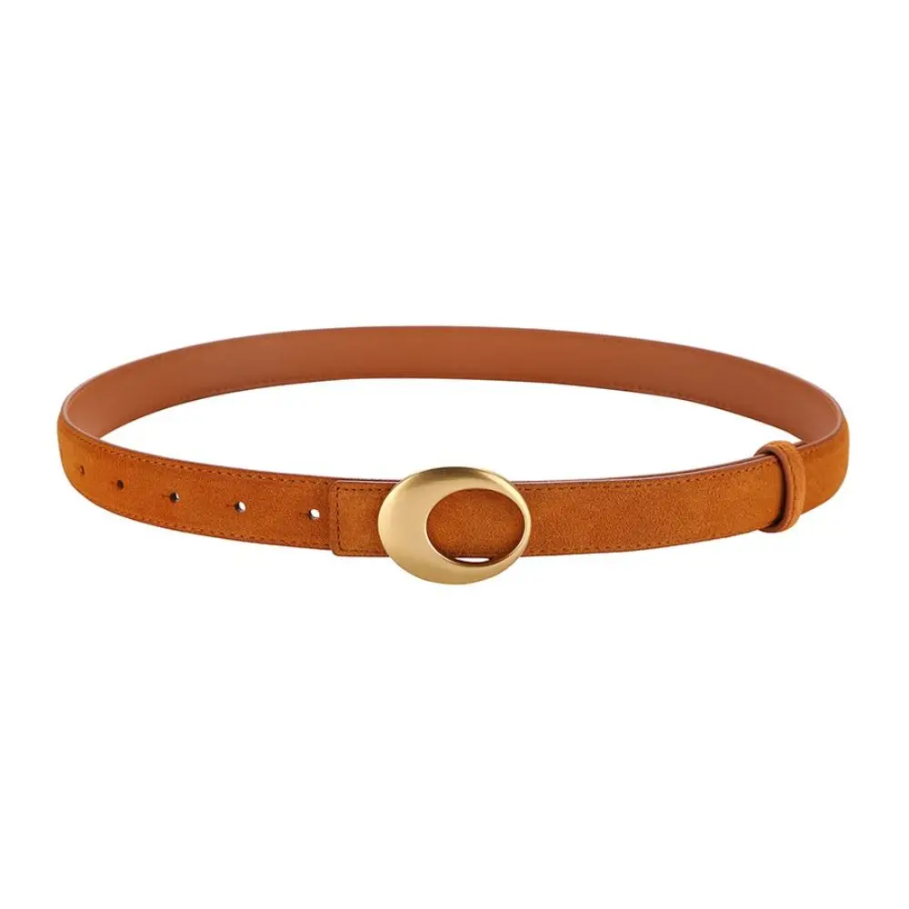 Trendy luxe design suède riem Veelzijdige retro zakelijke tailleband Casual broekkledingriemen voor dames