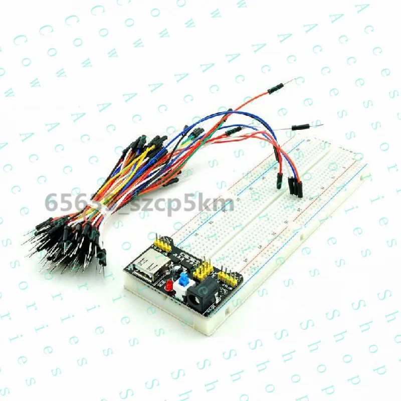 PP+ MB-102 MB102 Solderless breadboard + Power Module 3.3V/5V + 65 pcs Jumper cables