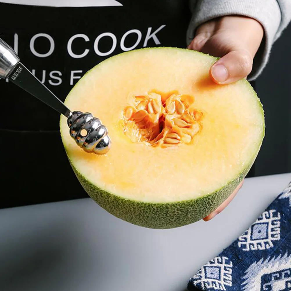 

1Pcs 304 Stainless Steel Fruit Scoop Spoon Kitchen Gadget Smooth Handle Easy Clean Home Restaurant Hotel Use Fruit Scoop