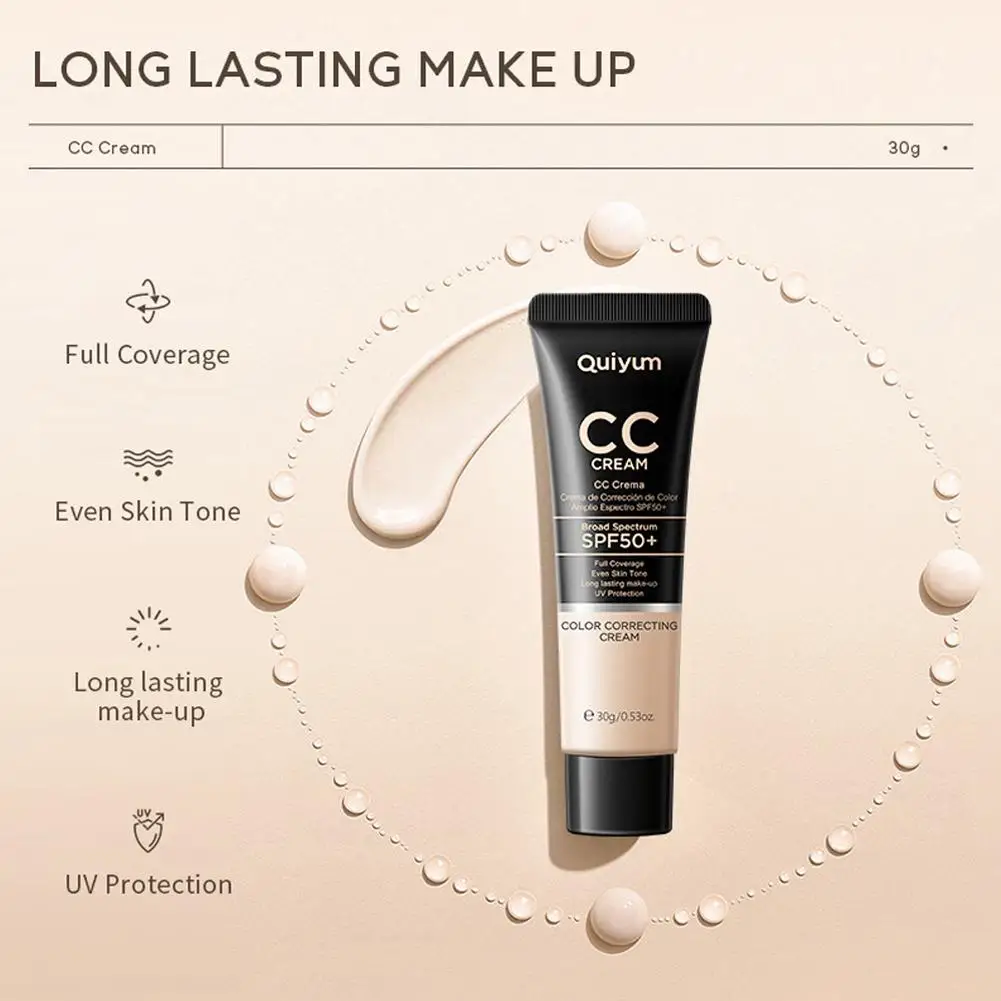 CC Cream 30ml Concealer Boosts Complexion Hydrates Improves Out Evens Dullness Skin Invisible Conceals Pores Moisturizes To G1T6