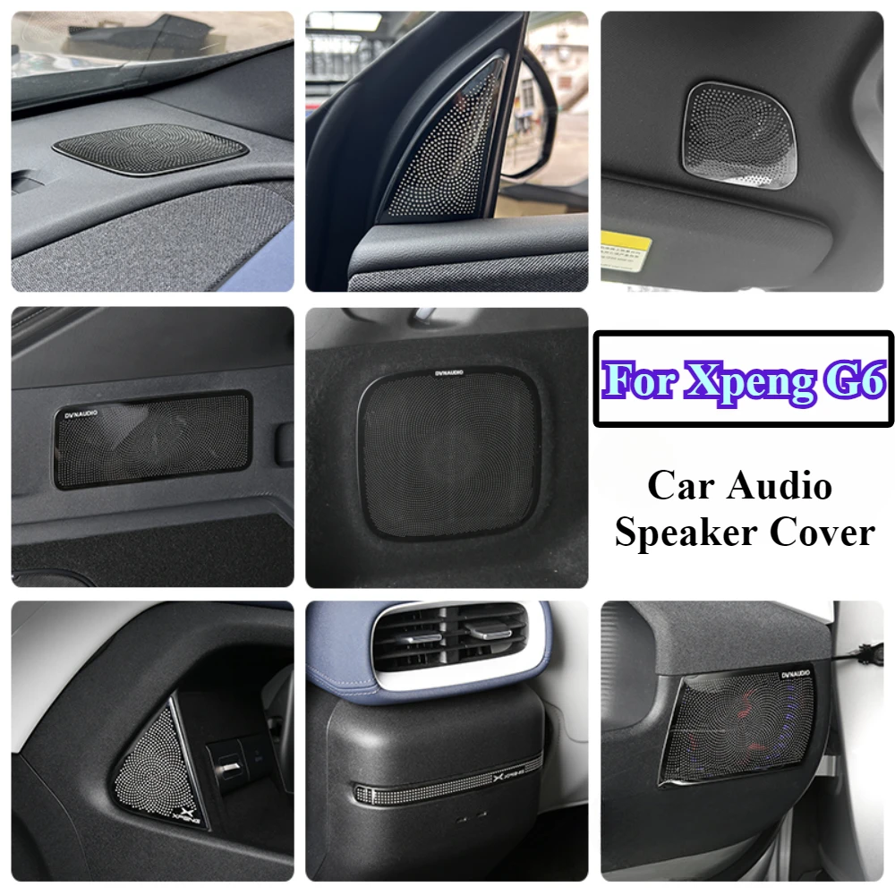 

Car Audio Speaker Cover For Xpeng G6 2023 2024 2025 Xiaopeng G6 Door Speaker Cover Horn Decoration Trim Accessories