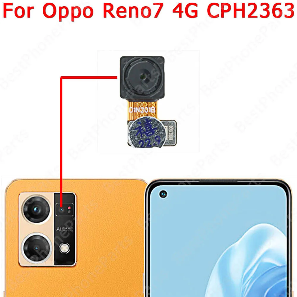 Rear Big Front Camera Module For OPPO Reno7 4G Reno8 5G Reno 7 8 Selfie Back View Camera Replacement Spare Parts