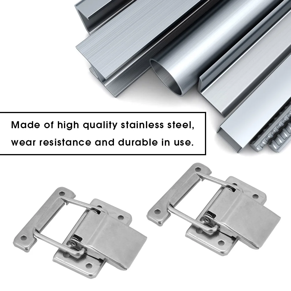 Cabinet  Hasp  Hasp Hasp  Lock Stainless Steel Hardware Cabinet Case Spring Loaded  Catch Toggle Hasp