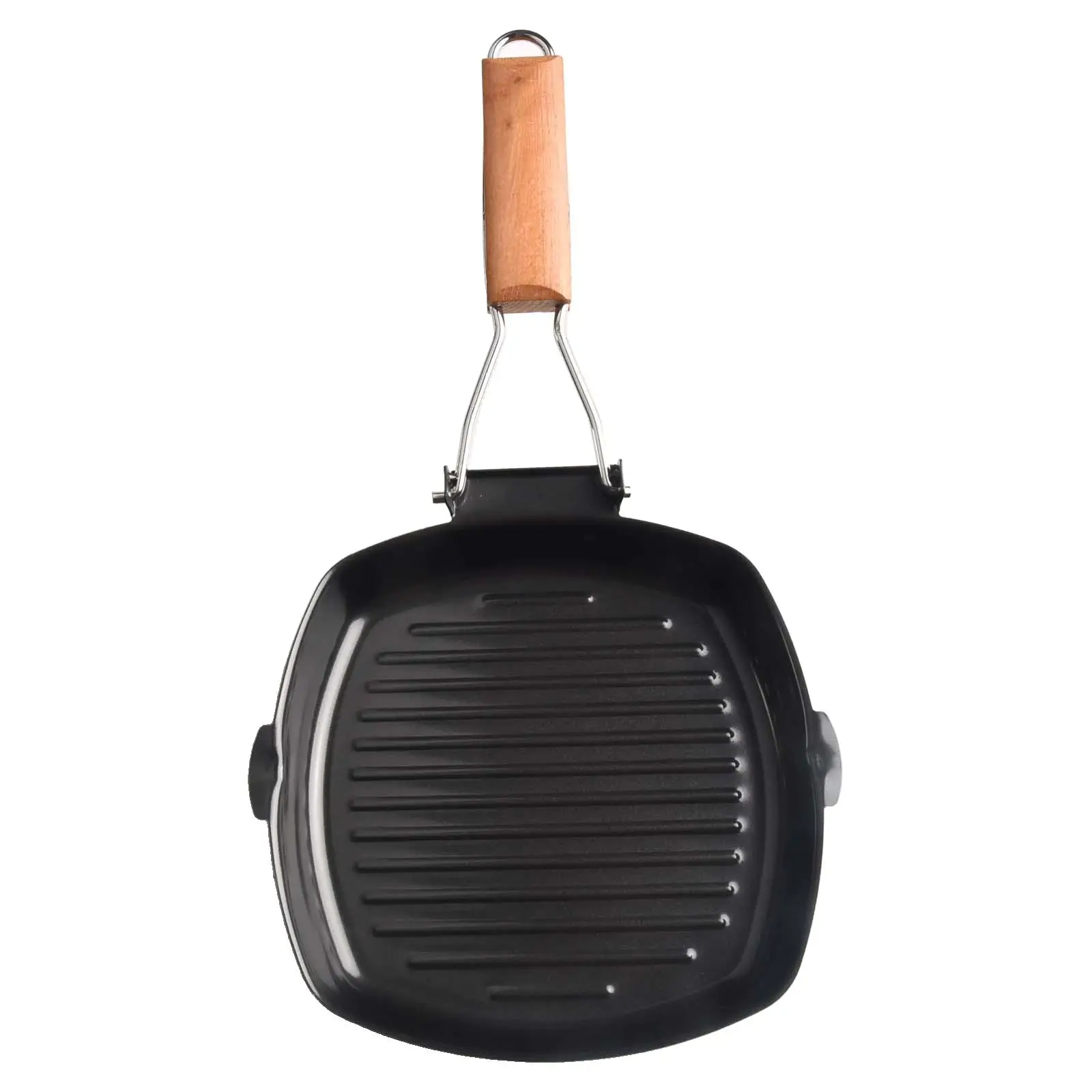 Induction Compatible Pan Non-stick Grill Pan Kitchen Picnics Convenient Storage Easy Cooking Even Heat Conduction