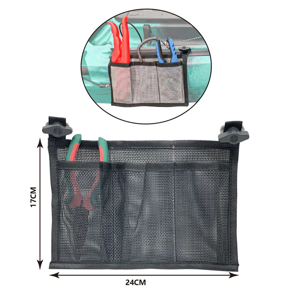 

1x Marine Yacht Kayak Canoe Parts Beer Fishing Tackle Box Storage Bag Outdoor Portable Fishing Storage Mesh Bag Side Pocket