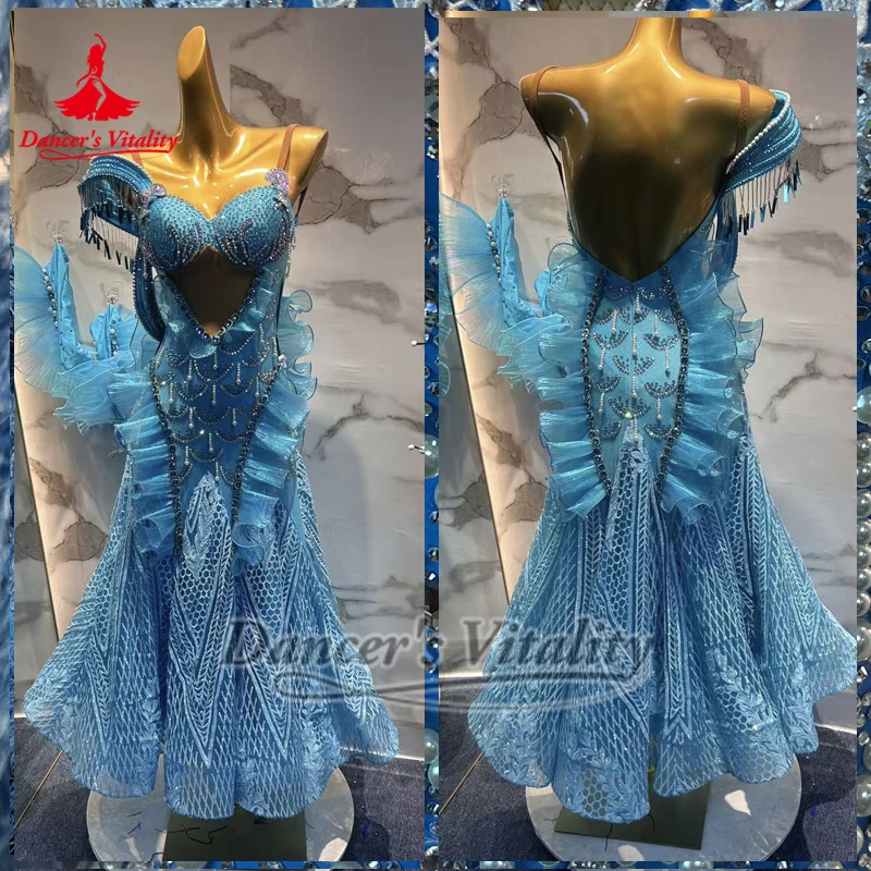 Blackpool dança arte festival competição vestidos personalizados adultos mulheres dança de salão desempenho roupas vitalidade do dançarino