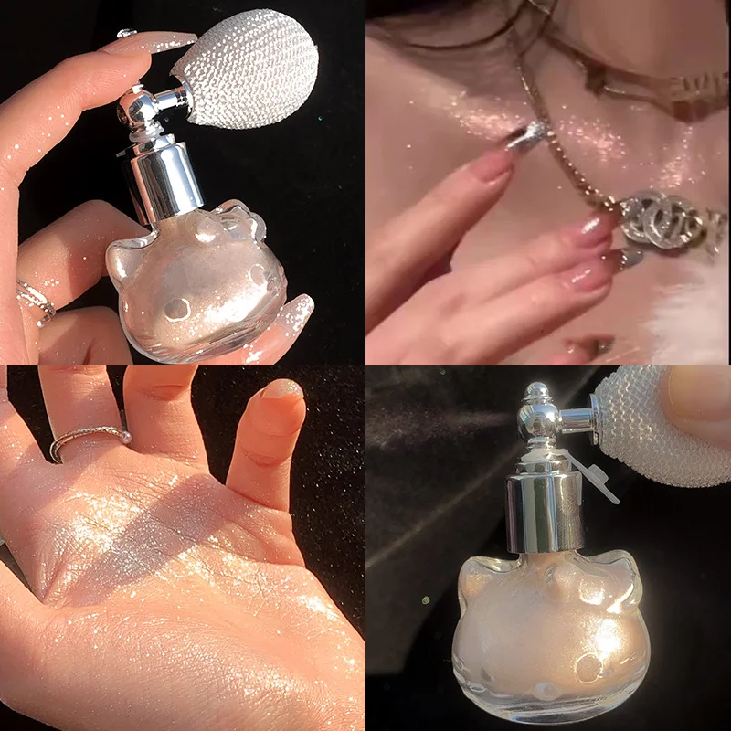 Diamond Highlighter Powder Spray Waterproof High Gloss Glitter Body Bronzer Highlighter Powder Face Contour Sparkling Makeup