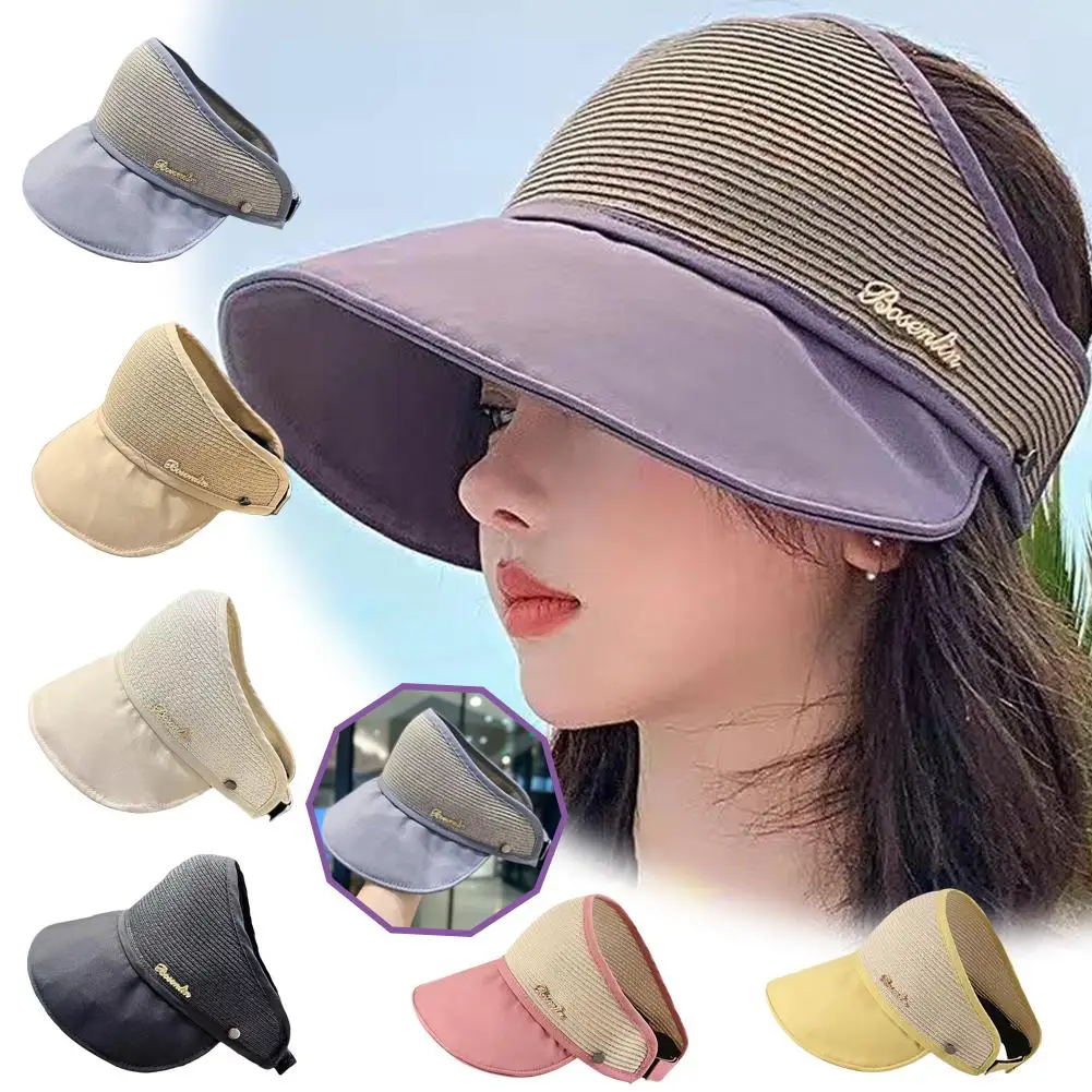 New Empty Top Duck Tongue Sun Hat For Women's Summer Outings Sunshade And UV Protection Modify Face Shape Travel Portable Hat