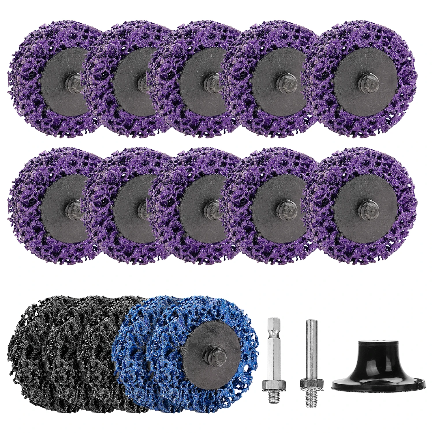 SI FANG 10PCS Rust Remover Abrasive Wheel Discs 50mm Angle Grinding Polishing Strip Discs for Metal Workpiece Surface Treatment