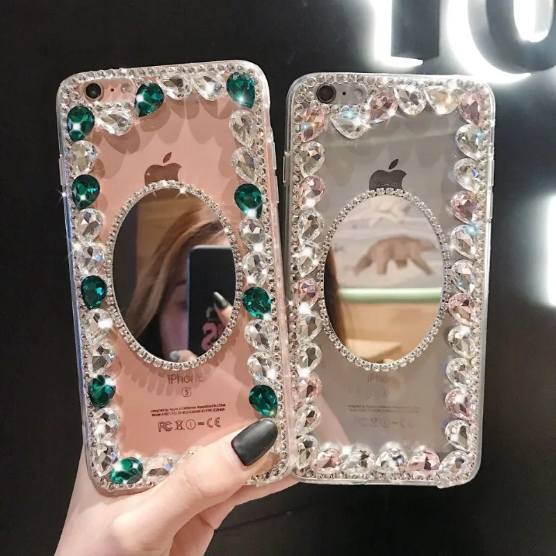 Glitter Makeup Mirror Case, Luxury Diamond, Prism Holographic Laser Phone Cases for Samsung S24, S21, S22, 23Ultra, Note20 10