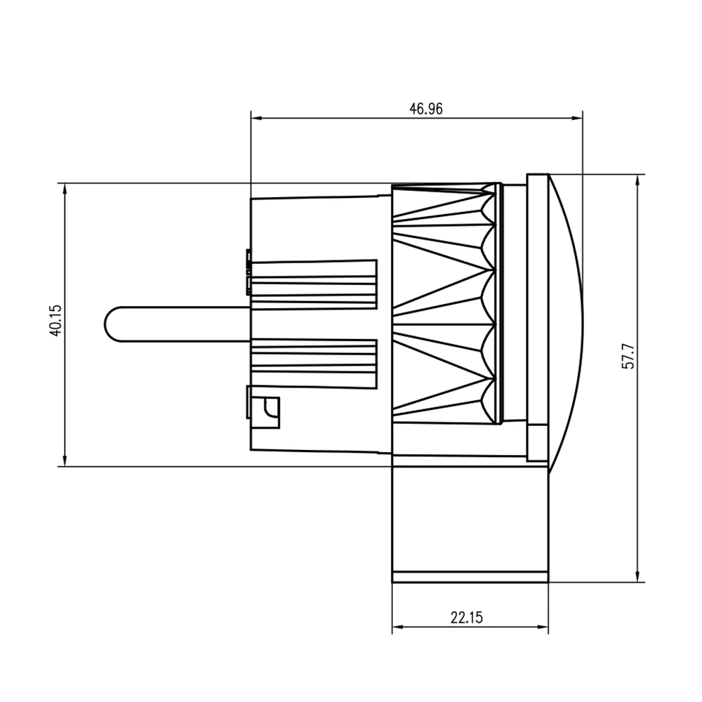 Viborg LE505G LM505G LF505G spina di alimentazione Schuko in rame puro al 100% connettore di alimentazione Schuko ad angolo retto placcato in oro 24K