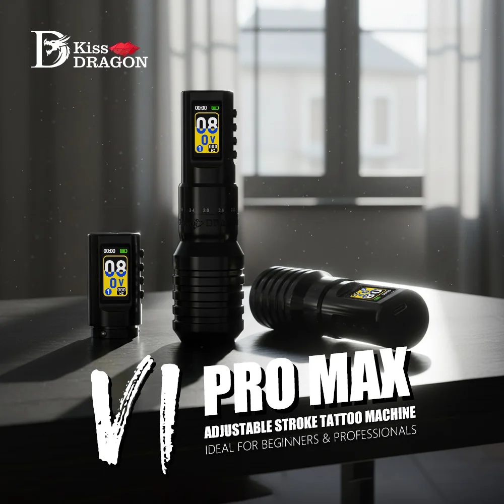 

V1 Pro MAX Wireless Tattoo Machine Pen 7 Adjustable Stroke 2.0-4.2mm for beginners or professionals For Tattoo Art