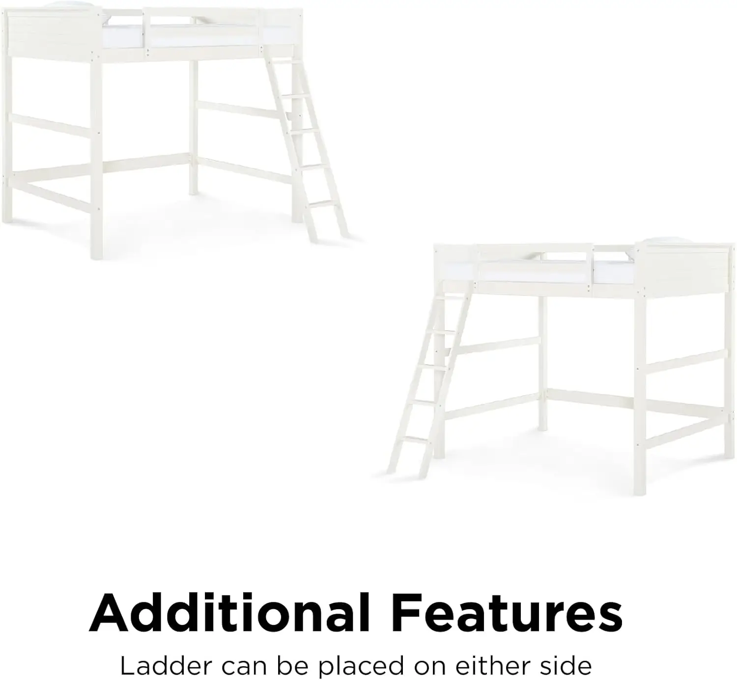 Denver LOFT Bed, Full, White