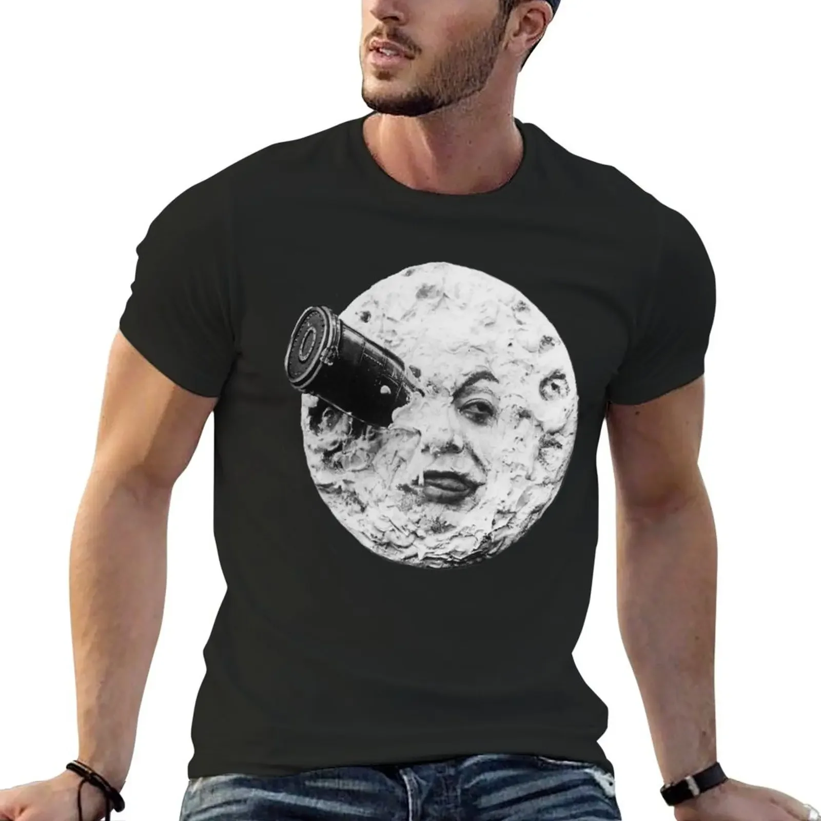 

A Trip To The Moon (1902) T-Shirt hippie clothes plus size clothes tees Aesthetic clothing mens big and tall t shirts