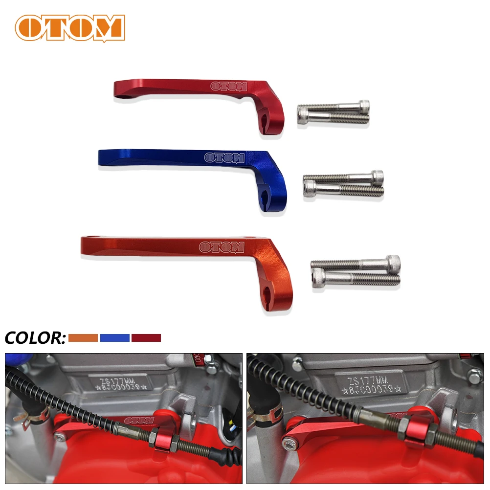 OTOM Motorcycle Clutch Arm Bracket Cable CNC Aluminum Clutch Wire Clip Anchor Holder For ZONGSHEN Engine NC250 250cc KAYO K6 BSE