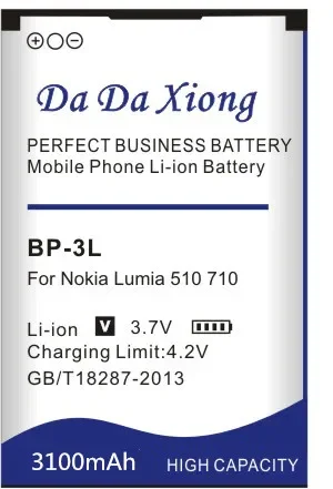 High quality 3100mAh BP3L BP-3L Battery for Nokia Lumia 710 510 603 610C 900 303 610 3030 505 Phone Bateria