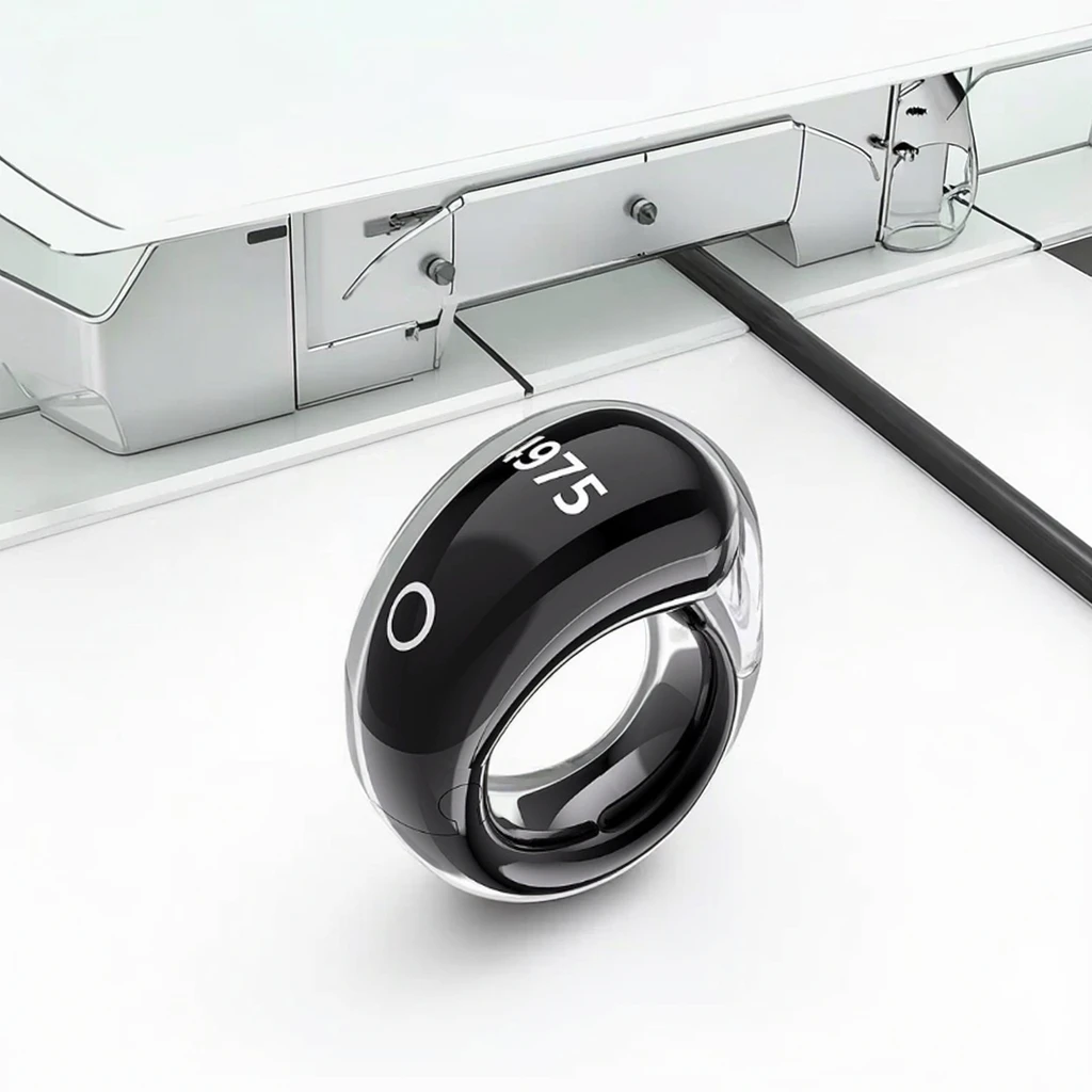 أفضل بائع Zikr Ring Smart لتطبيق Bluetooth، بوصلة النوم، حافظة من الراتنج الفولاذي، جهاز التحكم عن بعد، NFC WiFi، ميزات للأوسط #5