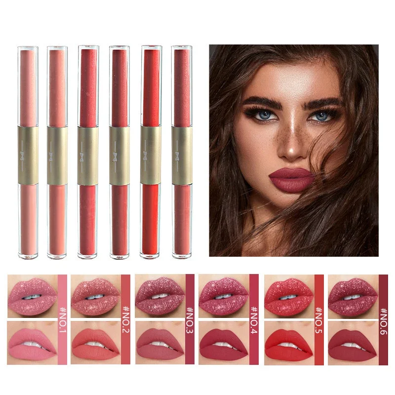 Brillo de labios 2 en 1 mate y brillante, hidratante, glaseado de labios para niñas y mujeres, Festival de Música, maquillaje, cosmético de labios