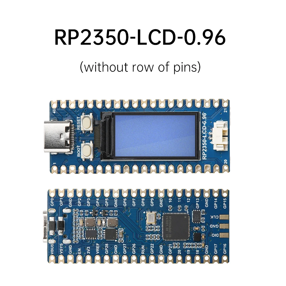 RP2350-LCD-0.96 Micro Controller Development Board RP2350 ARM Cortex-M33 And Hazard 3 RISC-V Type-C 520KB SRAM 4MB Flash