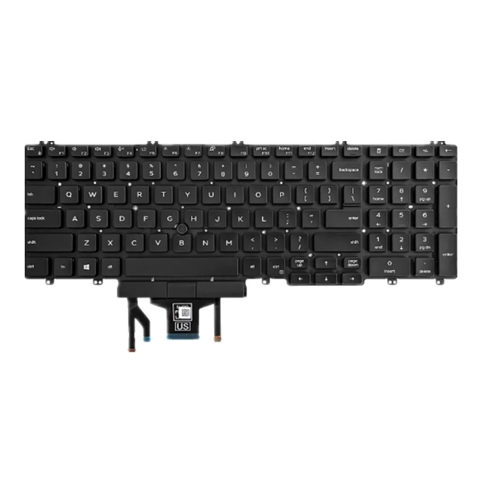 

Laptop Keyboard For Dell Latitude 5500 5501 Black US United States Edition