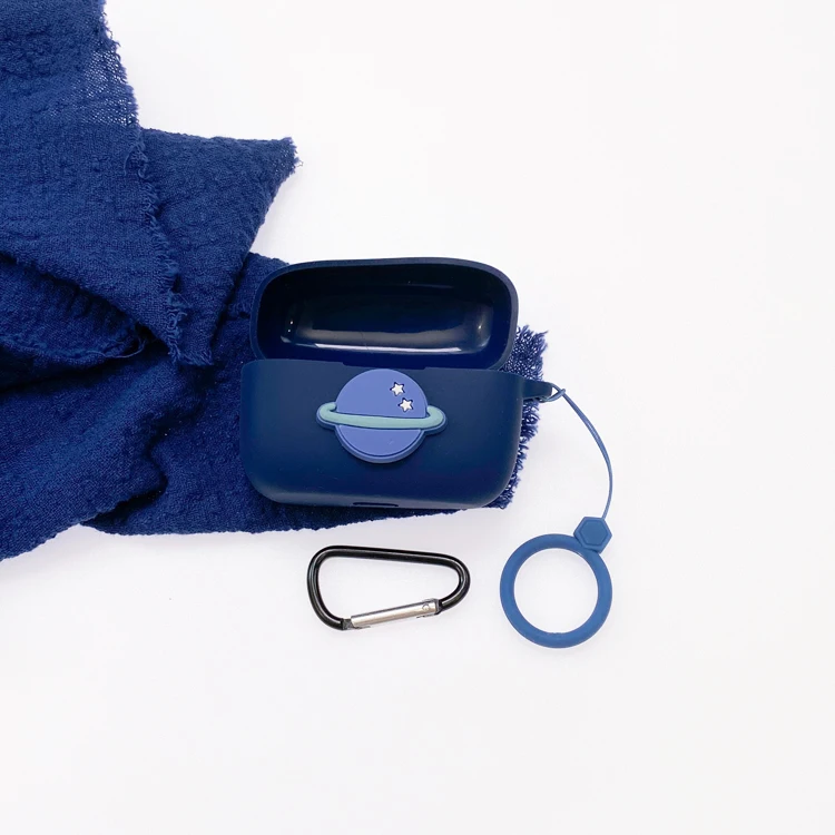 Funda de dibujos animados para Jabra ELITE 4, carcasa activa de silicona con anillo anticaída, protección para auriculares Bluetooth, accesorios de caja