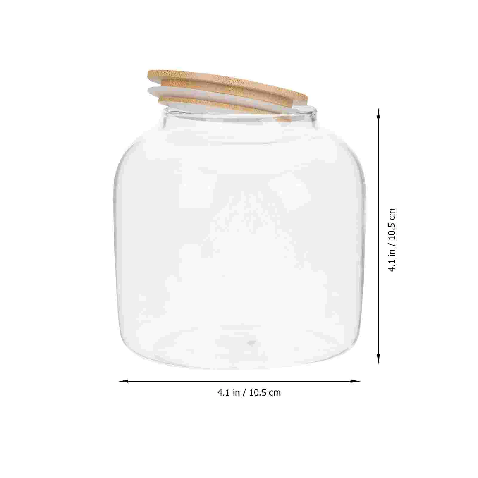 Glass Storage Container Clear Glass Food Storage Containers Coffee Canister Canister Glass Jar With Lid for Kitchen Home Storage