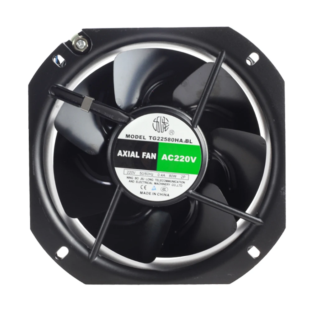 

TG22580HA2BL-7P AC220V 7-Leaf 80W 225X225X80MM 0.4A Fan