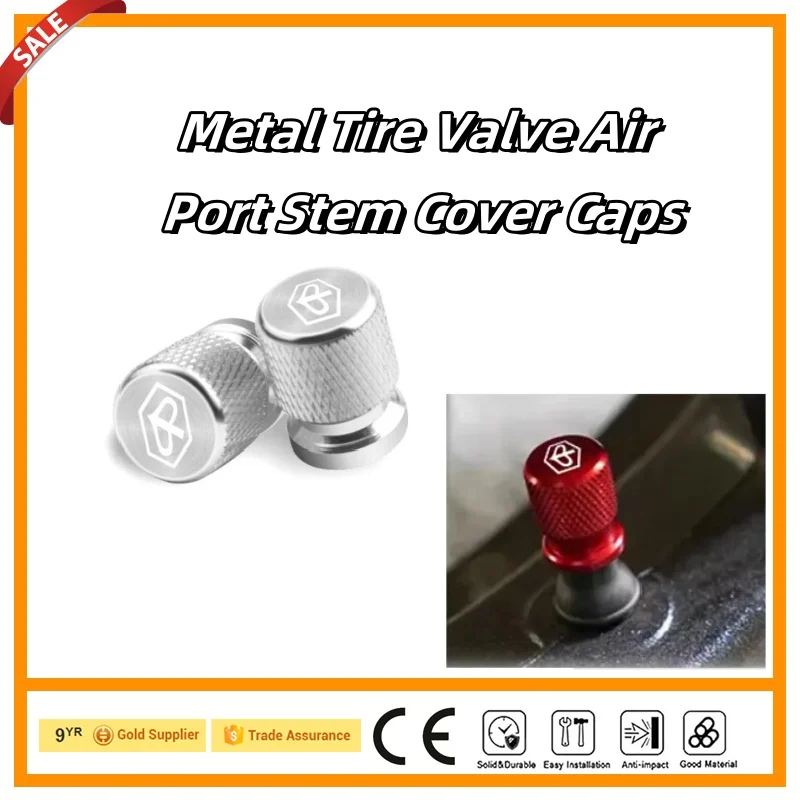 For PIAGGIO Liberty125 MP3 500 Medley Beverly 300 ZIP50 Metal Tire Valve Air Port Stem Cover Caps 2 Pcs Motorcycle Accessories