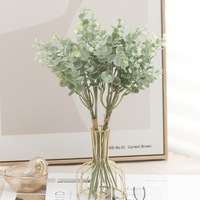 Artificial Greenery Plastic Eucalyptus Leaves Home Living Room Vase Decoration Fake Wedding Party Christmas Centerpieces