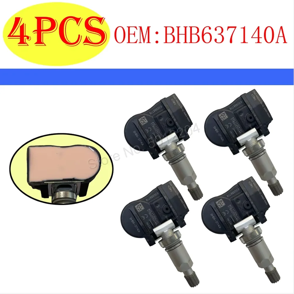 4 pcs/Lot BHB637140A BHB637140 433MHZ Tire Pressure Sensor TPMS For Mazda 2 3 5 6 CX-5 CX5 CX-6 CX6 CX-9 CX9 MX-5 Artz GS1D37140