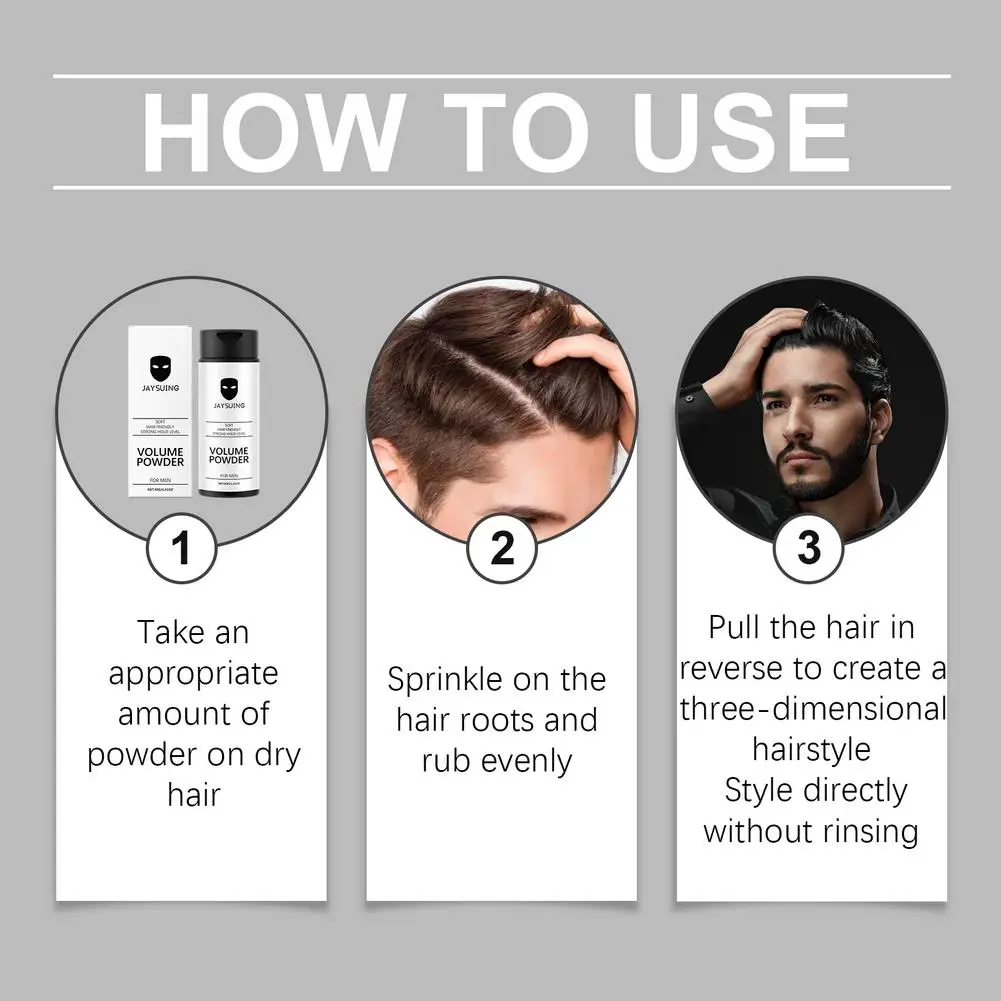 مسحوق تصفيف الشعر، مسحوق منتفخ غير لامع، سهل الاستخدام للأشخاص الكسالى، جمجمة عالية، تحكم في الزيت، مناسب للرجال والنساء