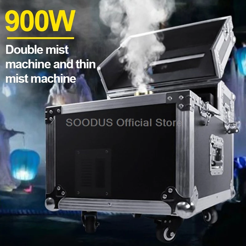 

Mist Smoke Machine 900W Mist Effect Dual Tube Machine Ground Fog Machine with LCD Display Screen for Stage Wedding Disco Party